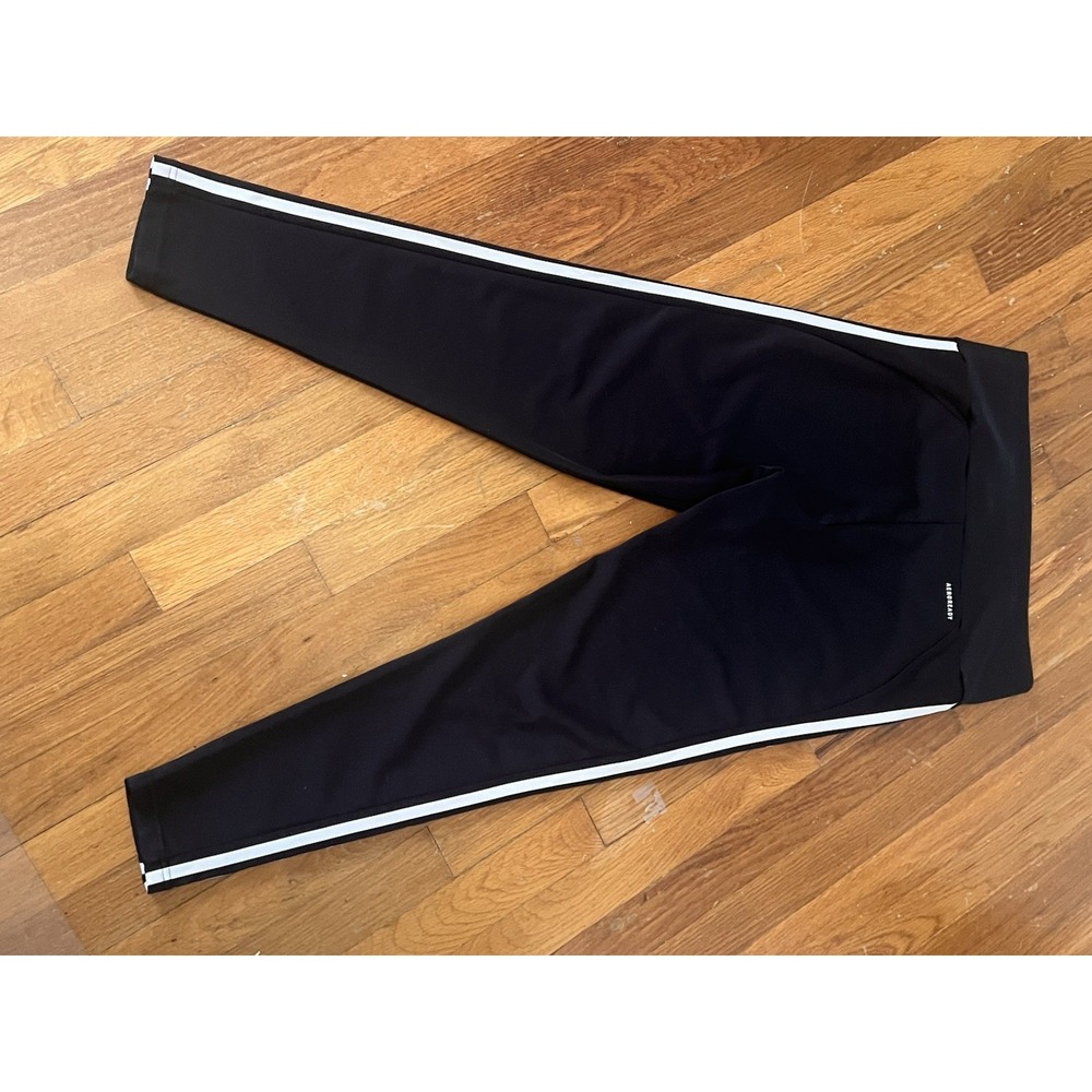 Adidas AEROREADY Black 3-Stripe High Waist Training Pants Leggings Womens Large - Picture 3 of 4